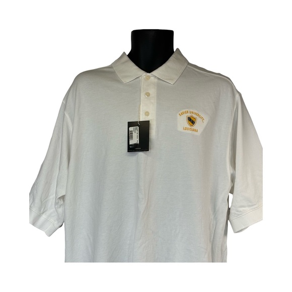 Xavier University Louisiana Mens White Polo Shirt Size L Vintage NWT - Picture 4 of 12
